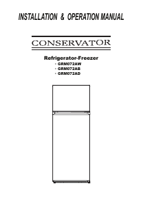 Manual Conservator GRM072AB Fridge-Freezer