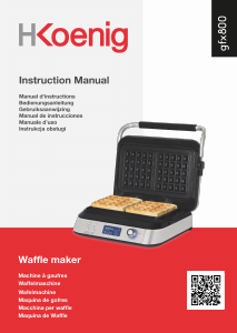 Manual H.Koenig GFX800 Waffle Maker
