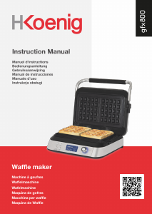 Bedienungsanleitung H.Koenig GFX800 Waffeleisen