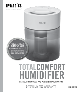 Manual de uso Homedics UHE-CMFT40 Humidificador