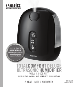 Manual de uso Homedics UHE-WM130 Humidificador