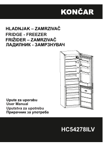 Handleiding Končar HC54278ILV Koel-vries combinatie