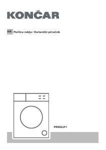 Priručnik Končar PR065JF1 Stroj za pranje rublja