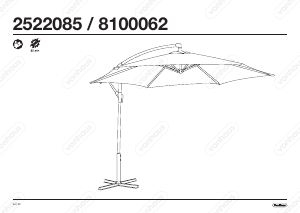 Manual VonHaus 2500186 Umbrelă de soare