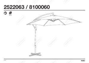 Kullanım kılavuzu VonHaus 2522063 Bahçe şemsiyesi