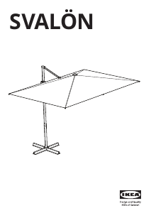 Manual IKEA SVALON Umbrelă de soare