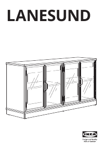 Manuál IKEA LANESUND Vitrínová skříňka