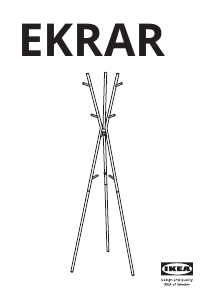 Brugsanvisning IKEA EKRAR Knagerække