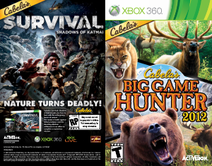 Manual Microsoft Xbox 360 Cabelas Big Game Hunter 2012