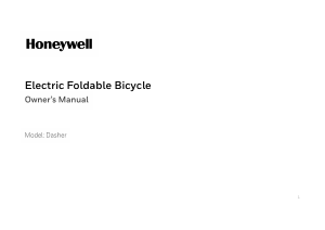 Manual Honeywell 98004 Dasher Electric Bicycle