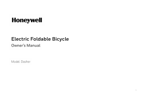 Manual Honeywell 98005 Dasher Electric Bicycle