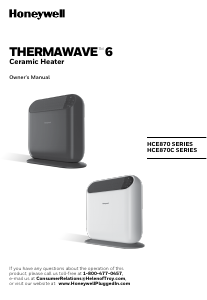 Manual Honeywell HCE870B Thermawave 6 Heater