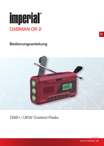 Mode d’emploi Imperial DABMAN OR 2 Radio