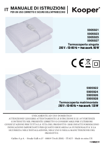 Manual Kooper 5905921 Cobertor eléctrico