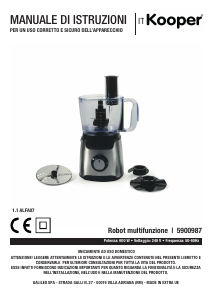 Manuale Kooper 5900987 Robot da cucina