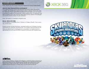 Manual Microsoft Xbox 360 Skylanders - Spyros Adventure