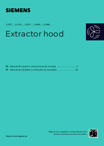Manual de uso Siemens LC97FLP60I Campana extractora