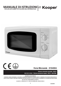 Manual Kooper 2194904 Microwave