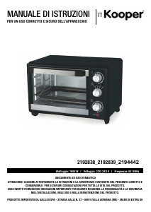 Manuale Kooper 2192839 Forno