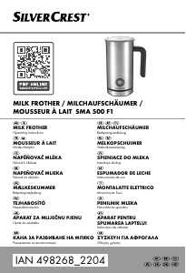 Εγχειρίδιο SilverCrest IAN 498268 Αναδευτήρας γάλακτος