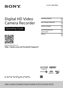 Manual Sony HDR-PJ275 Camcorder