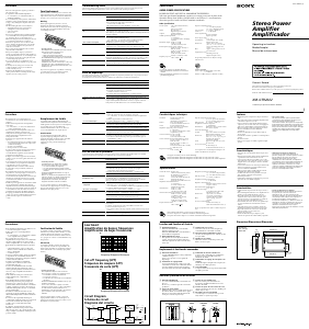 Manual de uso Sony XM-GTR2022 Amplificador para coche