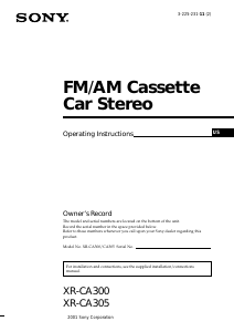 Manual Sony XR-CA300FP Car Radio