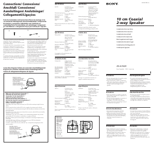 Manual de uso Sony XS-A1023 Altavoz para coche