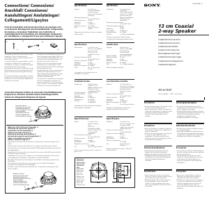 Manuale Sony XS-A1323 Altoparlante per auto