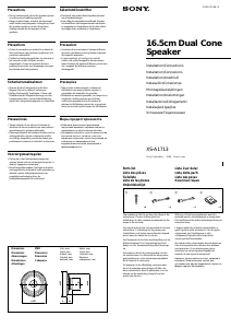 Bedienungsanleitung Sony XS-A1713 Auto lautsprecher