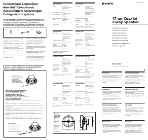 Manuale Sony XS-A1723 Altoparlante per auto