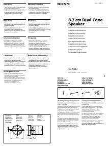 Mode d’emploi Sony XS-A813 Haut-parleur voiture