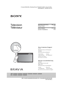 Mode d’emploi Sony Bravia XBR-55X800B Téléviseur LCD