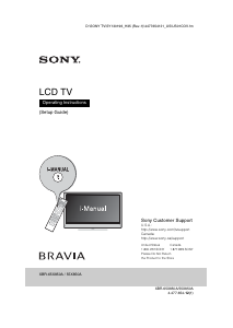 Manual Sony Bravia XBR-65X850A LCD Television