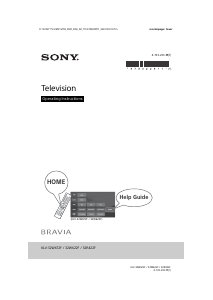 Manual Sony Bravia KLV-32W622F LCD Television
