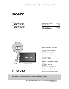 Mode d’emploi Sony Bravia KDL-48W590B Téléviseur LCD