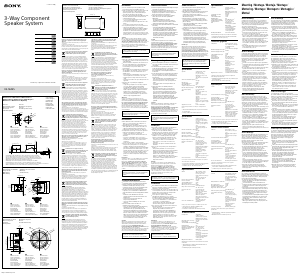 Manuale Sony XS-163ES Altoparlante per auto