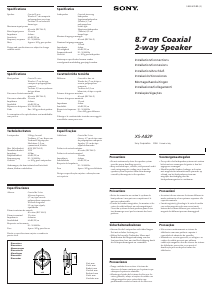 Handleiding Sony XS-A82P Autoluidspreker