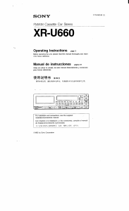 Manual de uso Sony XR-U660FP Radio para coche