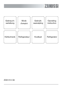 Bedienungsanleitung Zanussi ZQS6140A Kühlschrank