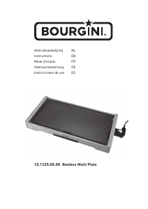 Manual de uso Bourgini 10.1325.00.00 Parrilla de mesa