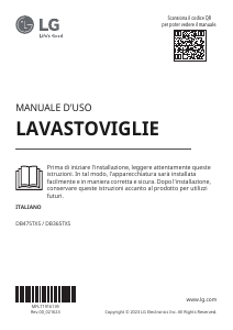 Manuale LG DB475TXS Lavastoviglie