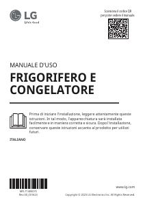 Manuale LG GBB72TW9DQ Frigorifero-congelatore