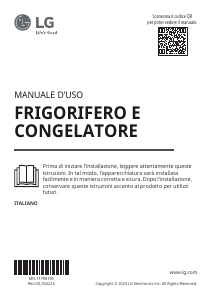 Manuale LG GSLV91MBAD Frigorifero-congelatore