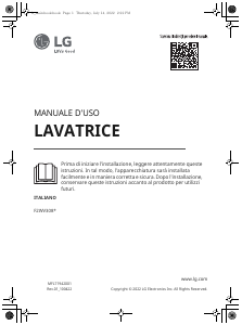 Manuale LG F2WV308NEW3 Lavatrice