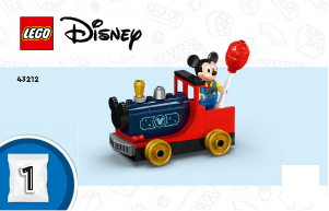 Käyttöohje Lego set 43212 Disney Disneyn juhlajuna