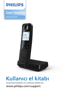 Kullanım kılavuzu Philips D2701W Kablosuz telefon