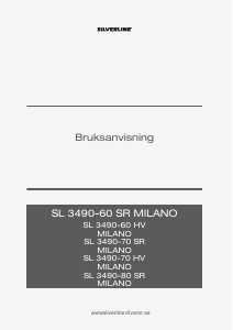 Bruksanvisning Silverline SL3490-80 SR Milano Köksfläkt