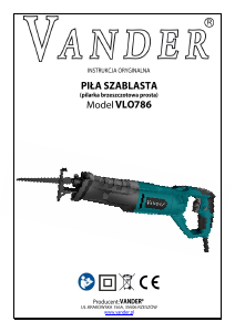 Instrukcja Vander VLO786 Piła szablasta