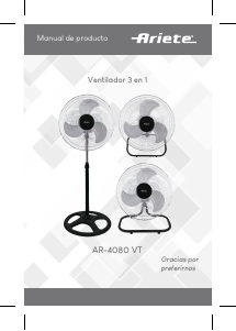 Manual de uso Punktal AR-4080 VT Ventilador